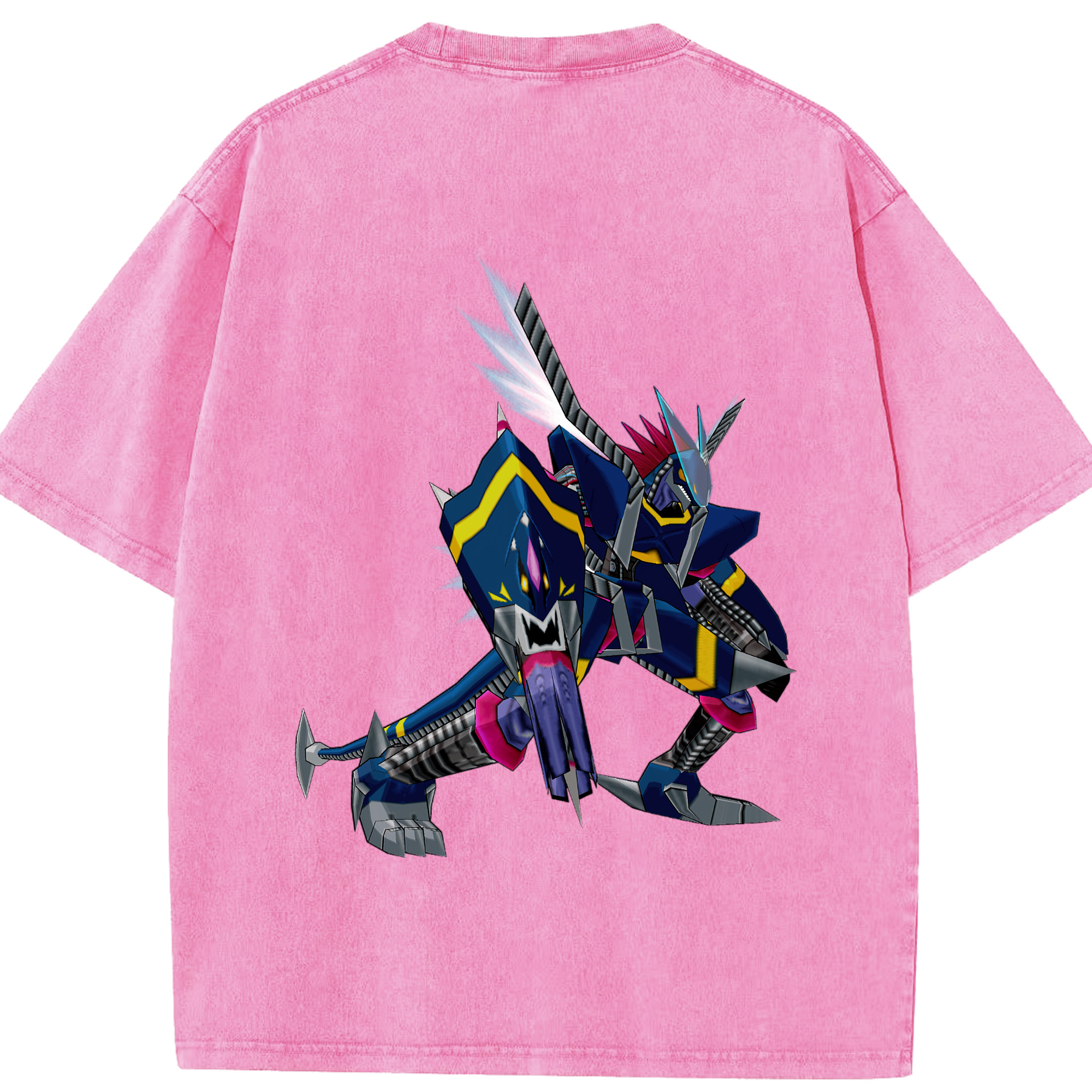 （画像用） Digimon デジタルモンスター/デジモン 綿100% ヴィンテージ風 半袖Tシャツ（背面プリント）